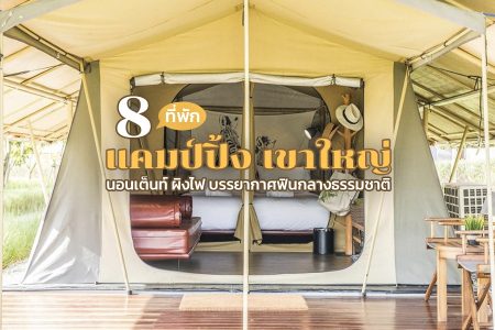 8 ที่พักแคมป์ปิ้งเขาใหญ่ 2569 นอนเต็นท์ ปิ้งย่างได้ บรรยากาศดี
